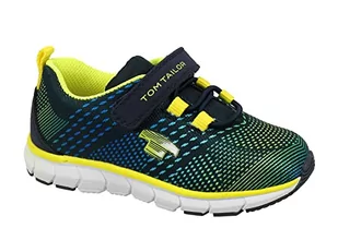 TOM TAILOR 3271904 sneakersy chłopięce, niebieski - Navy Neon Yellow - 23 EU - Buty dla chłopców - miniaturka - grafika 1