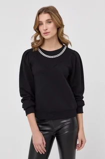 Bluzy damskie - LIU JO bluza damska kolor czarny gładka XS;S;M;L;XL;XS - grafika 1