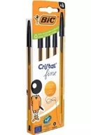 Długopisy - Długopis Cristal Original Fine czarny 4szt BIC - miniaturka - grafika 1
