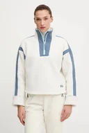 Bluzy damskie - Helly Hansen bluza polarowa IMPERIAL damska kolor beżowy gładka 49581 - miniaturka - grafika 1