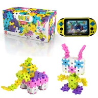 Klocki - Klocki Meli Maxi Pink 200 Wafle Konstrukcyjne + Prezent Gra Wodna - miniaturka - grafika 1