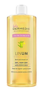 Biogened Dermedic emolient linum baby olejek do kąpieli i pod prysznic 500 ml - Kosmetyki kąpielowe dla dzieci - miniaturka - grafika 1