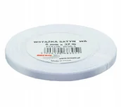 Pasmanteria - Brewis Wstążka dekoracyjna satynowa 6mmx32m biała 1 - miniaturka - grafika 1