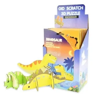 Puzzle 3D zdrapki świecące w ciemności Dinozaury - Puzzle - miniaturka - grafika 1