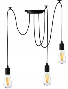 Lampa sufitowa wisząca Pająk 3x E27 Led żyrandol loft SuperLED - Lampy sufitowe - miniaturka - grafika 1