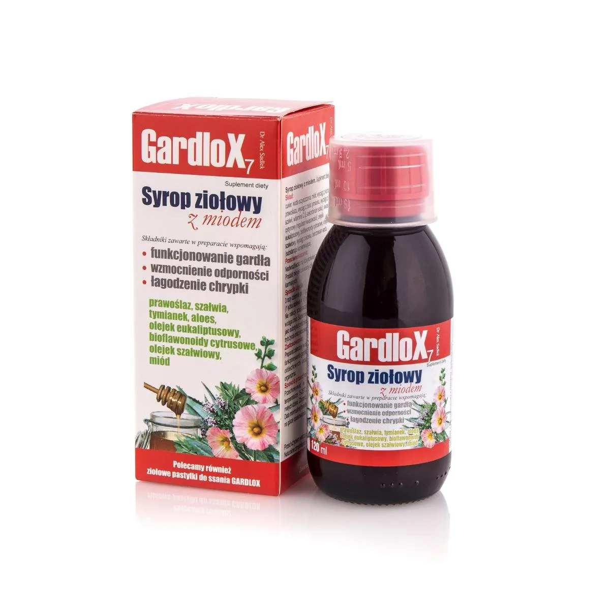 S-Lab Gardlox 7 syrop ziołowy z miodem i witaminą C 120 ml