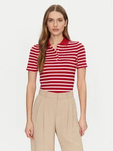 Tommy Hilfiger Polo 1985 WW0WW43225 Czerwony Slim Fit - Koszulki sportowe damskie - miniaturka - grafika 1