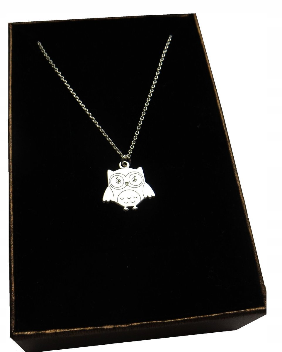 Naszyjnik SOWA CELEBRYTKA srebro 92