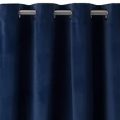 Zasłony - Zasłona Welwetowa Pierre 140X270 Granat Na Przelotkach, - miniaturka - grafika 1