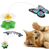Zabawki dla kotów - Zabawka Dla Kota Interaktywna Ruchoma Kwiat Motyl - miniaturka - grafika 1