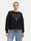 Bluzy damskie - Guess Bluza W5YQ04 KC8I0 Czarny Regular Fit - miniaturka - grafika 1