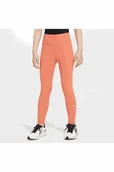 Spodnie i spodenki dla chłopców - Legginsy z wysokim stanem dla dużych dzieci (dziewcząt) Dri-FIT Nike One - Pomarańczowy - miniaturka - grafika 1