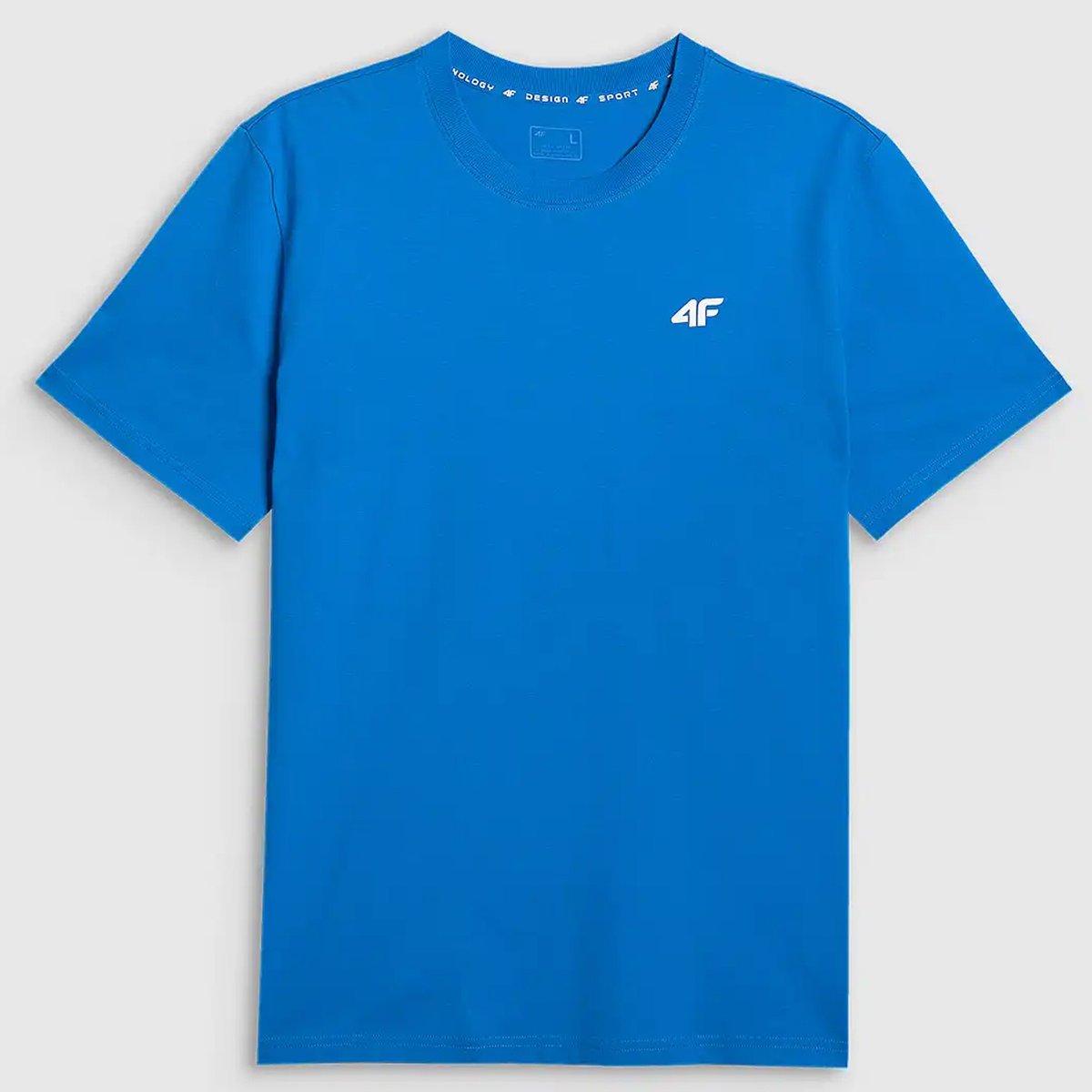 Koszulka Męska 4F T-shirt Z Logo Regular Niebieski 4FWMM00TTSHM3341 S Niebieski