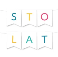 Dekoracje sali - Girlanda BANER - STO LAT - Kolorowa urodziny - miniaturka - grafika 1