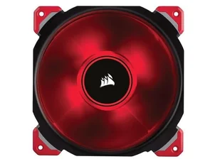 Corsair CO-9050047-WW ML Series ML140 LED Premium wentylator komputerowy z łożyskiem magnetycznym, 140 mm, czerwone podświetlenie LED, czarno-czerwony CO-9050047-WW - Wentylatory komputerowe - miniaturka - grafika 3