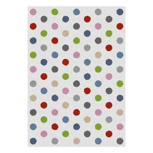 Biały dwan Universal Norge Dots, 133x190 cm - Dywany - miniaturka - grafika 1