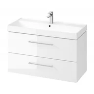 Szafki łazienkowe - Cersanit Larga SET B659 umywalka 100x46 cm z szafką 100 cm wiszącą biała S801-437 - miniaturka - grafika 1