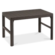 Stoły ogrodowe - ALLIBERT LYON RATTAN Stół ogrodowy 116 x 71x 40/65 cm, brązowy 17205429 - miniaturka - grafika 1