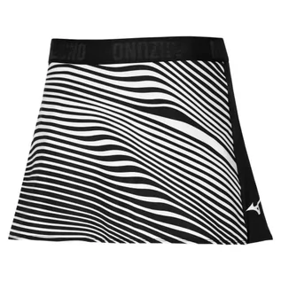 Spódnice - Mizuno Damska spódnica tenisowa Flying Skirt, czarny/biały, XS - grafika 1