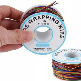 PRZEWÓD KYNAR KOLOROWY 8 KOLORÓW 0.25MM 200M WYSOKA JAKOŚĆ NISKONAPIĘCIOWY - Kable - miniaturka - grafika 1