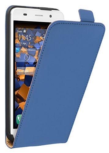 mumbi etui z klapką kompatybilne z Huawei Y6 2015 etui na telefon komórkowy Case Wallet, niebieskie