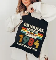 Torby i wózki na zakupy - Czarna torba na 40 urodziny - idealna na prezent na 40 -stkę - miniaturka - grafika 1