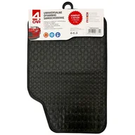 Dywaniki samochodowe - Komplet dywaników gumowe classic przód + tył czarny4CAR - miniaturka - grafika 1