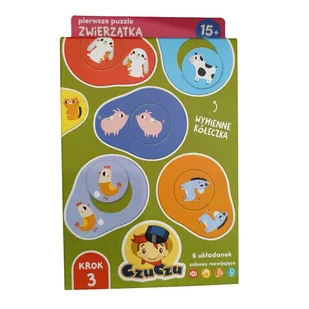 Czuczu Pierwsze Puzzle Zwierzątka 6 Układanek 12 Elementów 15M+ - Puzzle - miniaturka - grafika 1