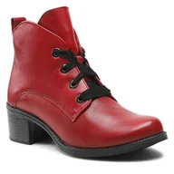 Botki damskie - Trzewiki Lasocki ARC-BLANKA-11 Czerwony - miniaturka - grafika 1