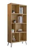 Regały - Otwarty regał na nóżkach w stylu industrialnym dąb craft D8-D60 - miniaturka - grafika 1
