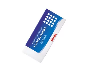 Pentel, Gumka ołówkowa, Biała, średnia HI-Polymer, ZEH10 - Gumki biurowe - miniaturka - grafika 1