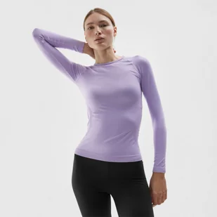 Damski longsleeve termoaktywny 4F 4FRAW23USEAF132-20S - fioletowy - Koszulki sportowe damskie - miniaturka - grafika 1
