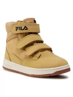 Buty dla dziewczynek - Fila Trzewiki Knox Velcro Mid Jr 1011086.EDU Żółty - grafika 1