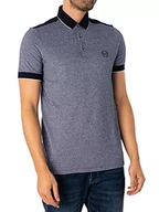 Koszulki męskie - Armani Exchange Męska koszulka polo w paski, NIEBIESKI, S - miniaturka - grafika 1