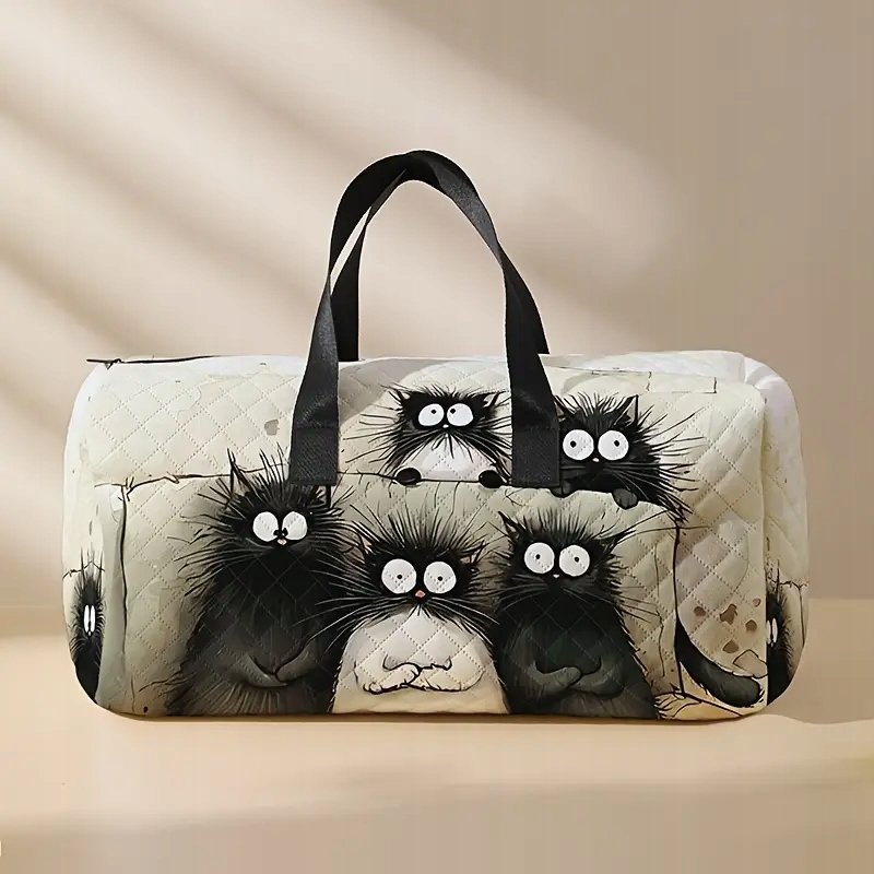 Torba podróżna sportowa POJEMNA do samolotu POP ART urocze koty KOTKI KOT