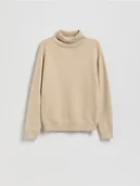 Bluzy dla chłopców - Reserved - Klasyczny golf - beżowy - miniaturka - grafika 1