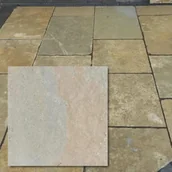 Kostki brukowe i krawężniki - Tiles Plytka Tandur Yellow Limestone Naturalna 40x40x3 cm - miniaturka - grafika 1