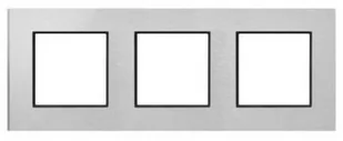 Ospel ARIA Ramka potrójna szczotkowane aluminium ARIA R-3UAC/62/25 - Klawisze i ramki - miniaturka - grafika 1