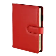 Kalendarze - Planner dzienny kalendarz uniwersalny premium czerwony A5 z wymiennym wkładem zapięcie magnetyczne Genua - miniaturka - grafika 1