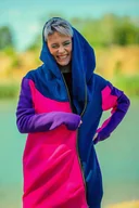 Bluzy damskie - Długa bawełniana bluza , krój asymetryczny - miniaturka - grafika 1