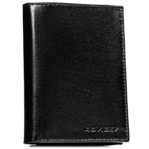 Portfel męski skórzany czarny duży pionowy bez zapięcia na karty i gotówkę rozbudowany ochrona RFID elegancki prezent ROVICKY - Portfele - miniaturka - grafika 1