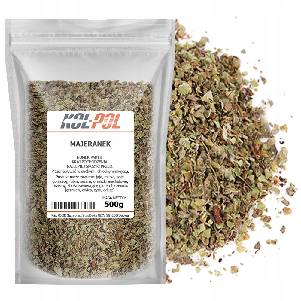 MAJERANEK 500g Suszony aromatyczny naturalna przyprawa jakość Kol-Pol