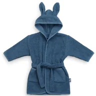 Okrycia kąpielowe dla dzieci - Jollein - Szlafroczek Kąpielowy Rabbit Z Kapturem 3 - 4 Lata Frotte Jeans Blue - miniaturka - grafika 1
