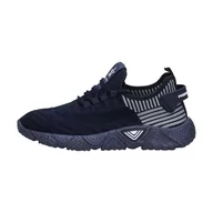 Sneakersy męskie - Granatowe sportowe buty męskie SUPER STAR 080F - Suzana - miniaturka - grafika 1