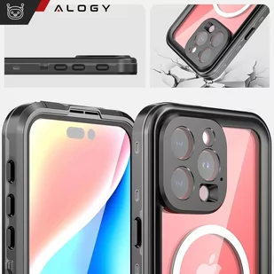 Etui do Apple iPhone 15 Pro Pancerne 360 case wodoodporne Armor IP68 Alogy czarne - Etui i futerały do telefonów - miniaturka - grafika 3