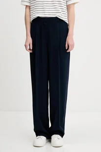 Tommy Hilfiger spodnie damskie kolor granatowy proste high waist WW0WW46749 - Spodnie sportowe damskie - miniaturka - grafika 1