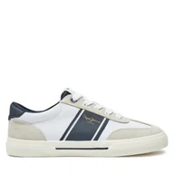 Sneakersy męskie - Sneakersy Pepe Jeans PMS31060 Biały - miniaturka - grafika 1
