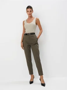 Mohito - Spodnie chino slim - zielony - Spodnie damskie - miniaturka - grafika 1