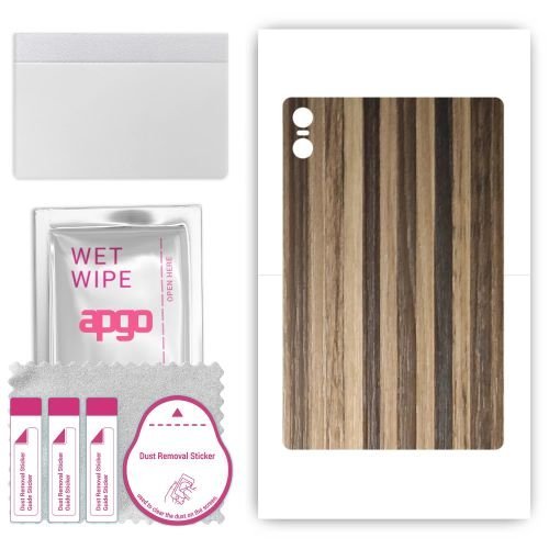 folia naklejka skórka strukturalna na TYŁ do Teclast P30T - Drewno Paski Mix - apgo SKINS