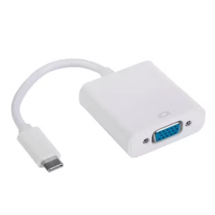 Akyga Konwertery AK-AD-55 (D-Sub (VGA) F - USB typu C M; 0,15m; kolor biały) 2_219518 - Adaptery i przejściówki - miniaturka - grafika 1